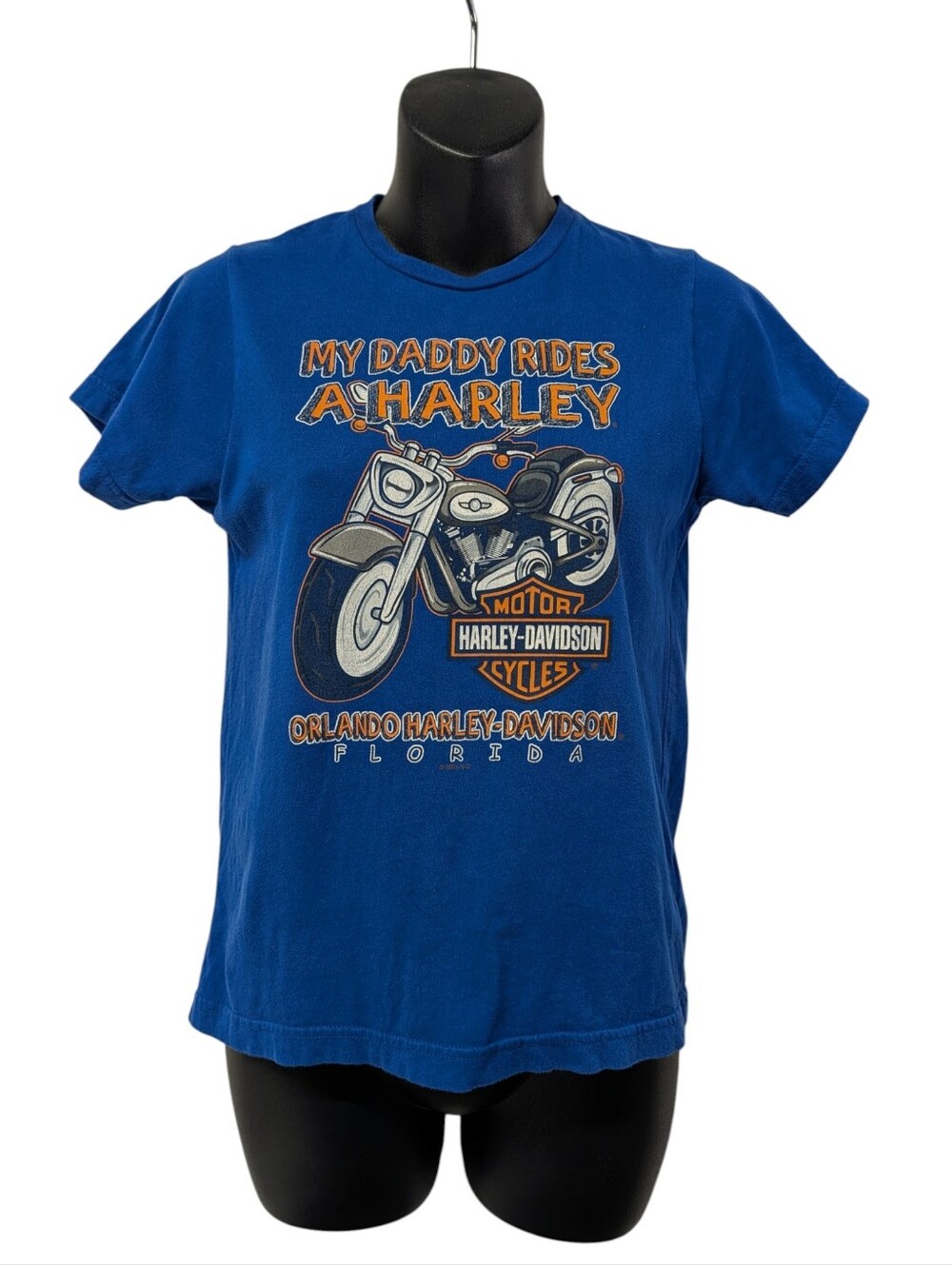 Harley-Davidson Youth M Blue My Daddy Rides a Harley Tee Orlando FL